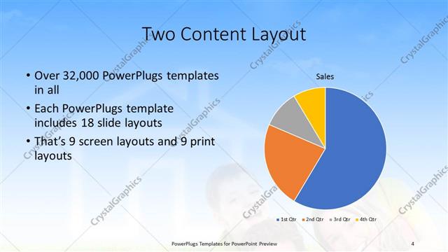Two Content presentation slide layout