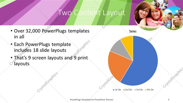 Two Content presentation slide layout