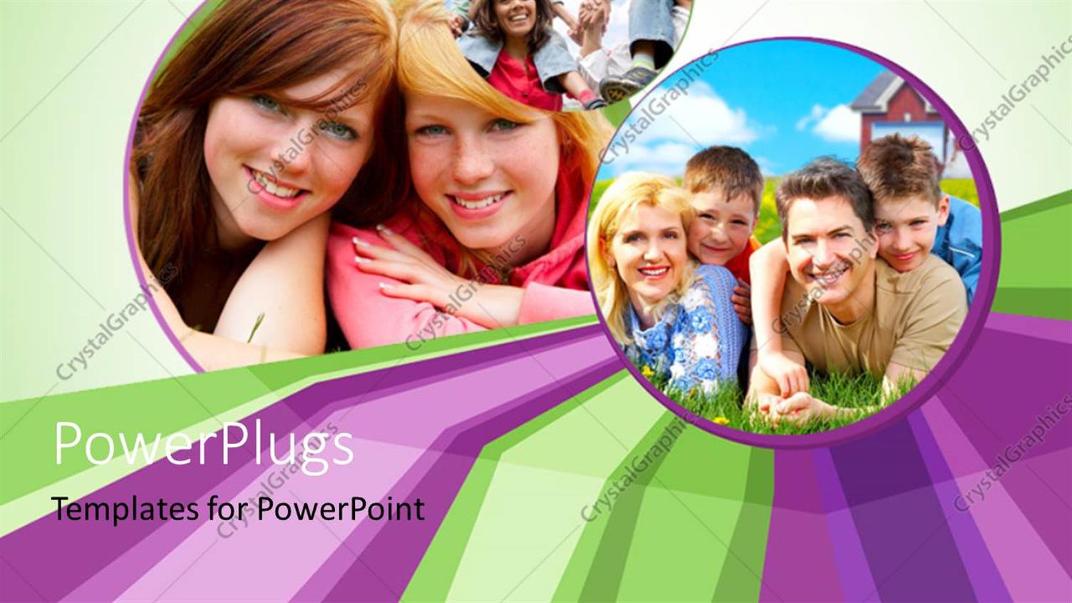 Featuring Family Enjoying Holidays with Green Color