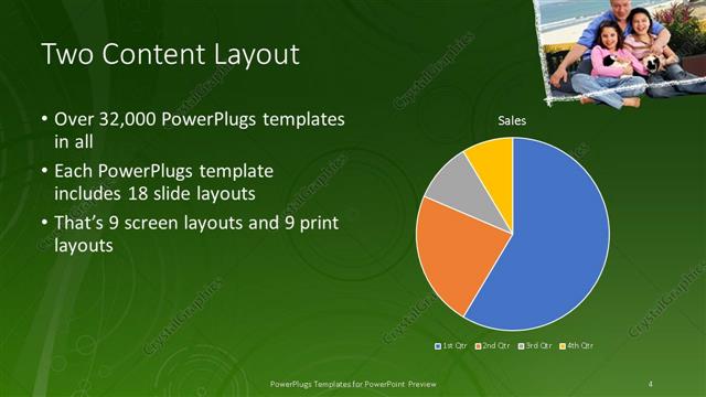 Two Content presentation slide layout