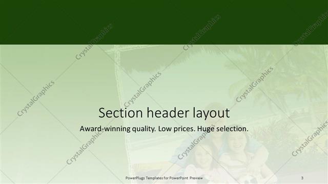 Section Header presentation slide layout