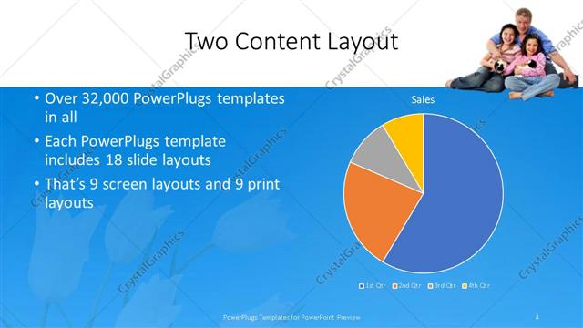 Two Content presentation slide layout