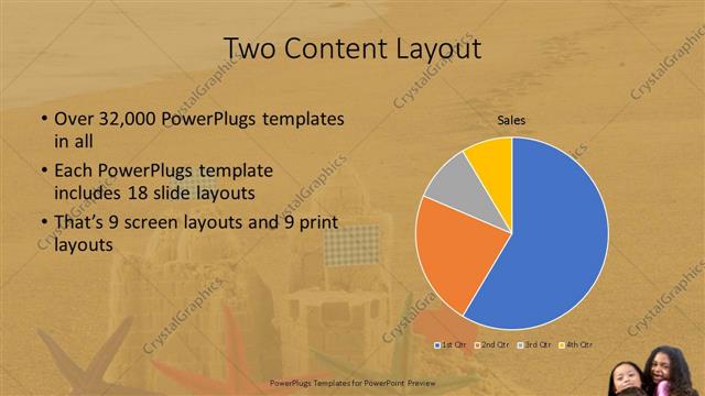 Two Content presentation slide layout