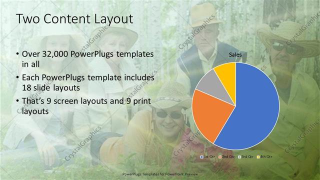 Two Content presentation slide layout