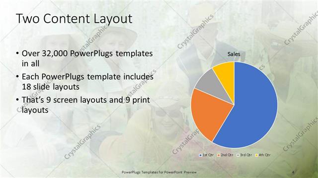 Two Content presentation slide layout