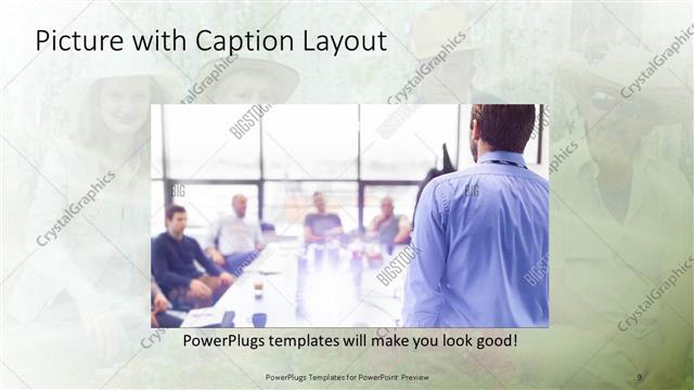 Picture with Caption presentation slide layout