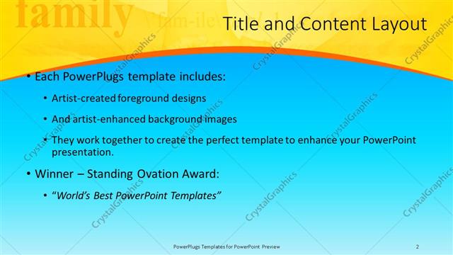 Title and Content presentation slide layout