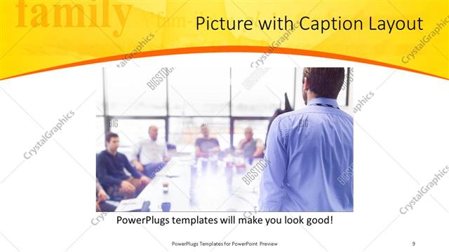 Picture with Caption presentation slide layout