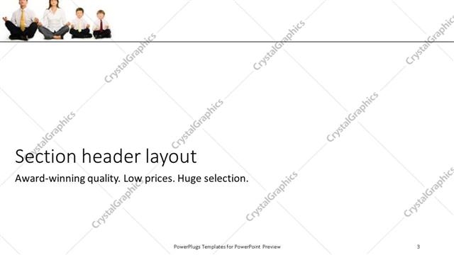 Section Header presentation slide layout