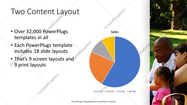 Two Content presentation slide layout