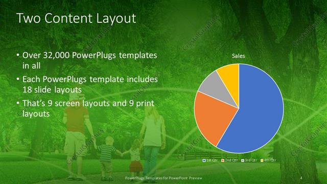 Two Content presentation slide layout