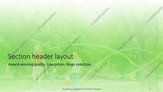 Section Header presentation slide layout