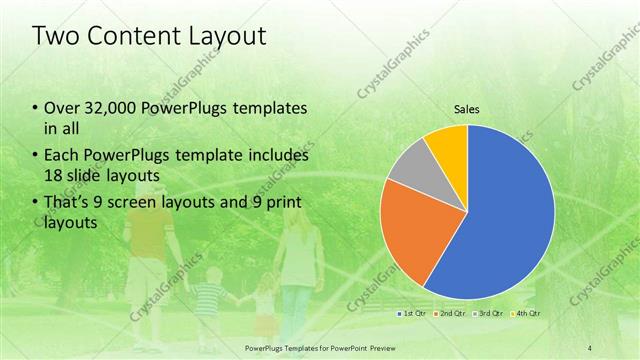 Two Content presentation slide layout
