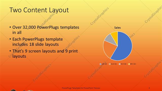 Two Content presentation slide layout