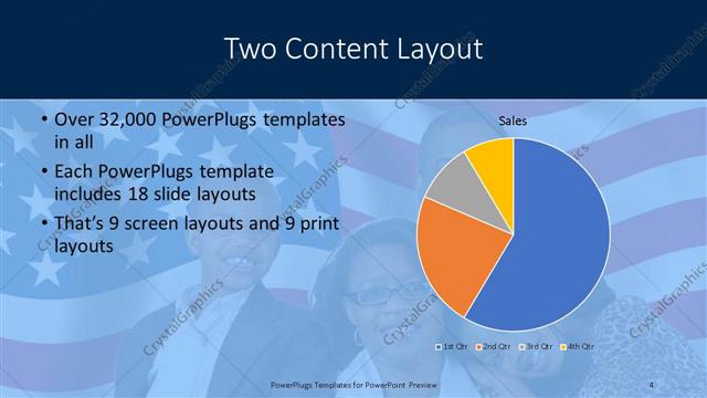 Two Content presentation slide layout