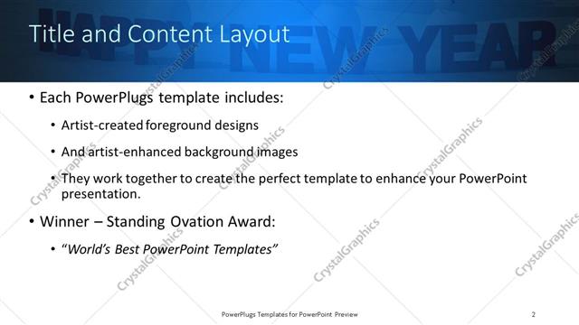 Title and Content presentation slide layout