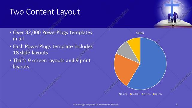 Two Content presentation slide layout