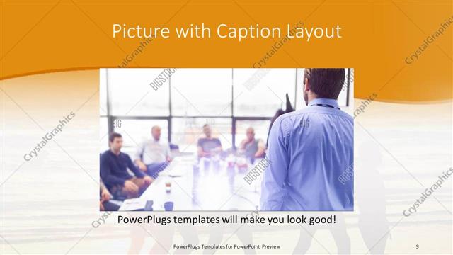 Picture with Caption presentation slide layout
