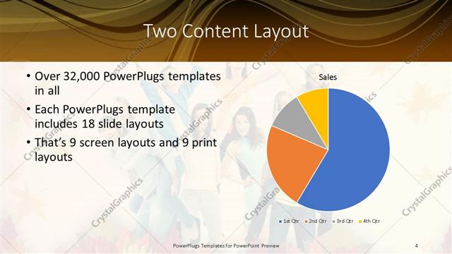 Two Content presentation slide layout