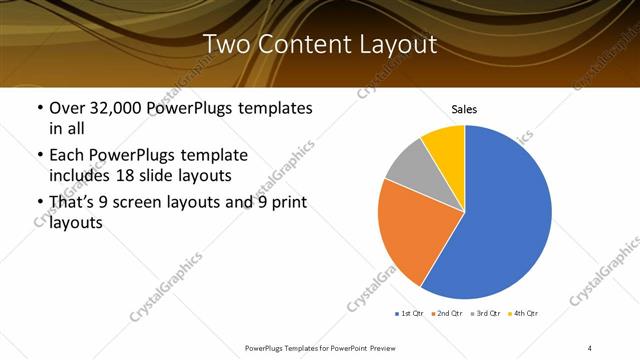 Two Content presentation slide layout