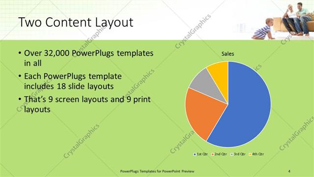 Two Content presentation slide layout
