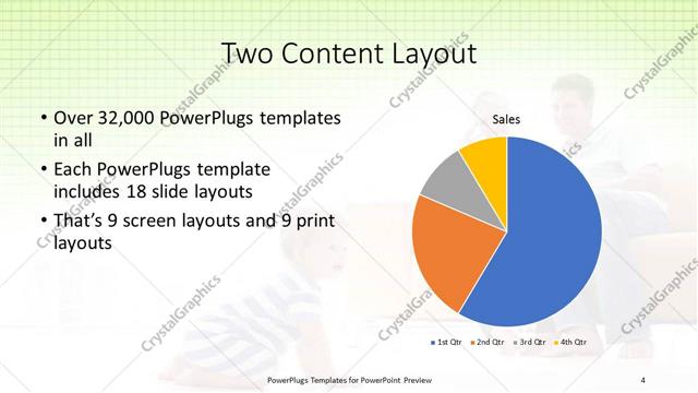 Two Content presentation slide layout