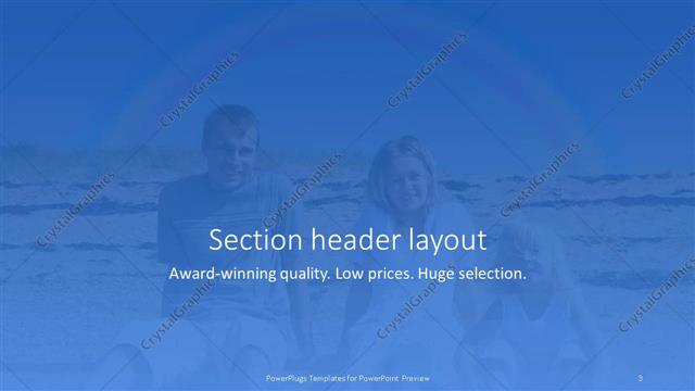 Section Header presentation slide layout