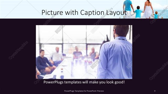 Picture with Caption presentation slide layout