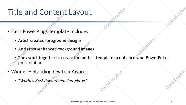 Title and Content presentation slide layout
