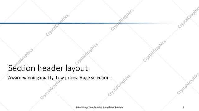 Section Header presentation slide layout