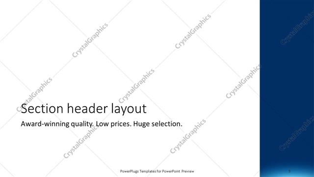 Section Header presentation slide layout