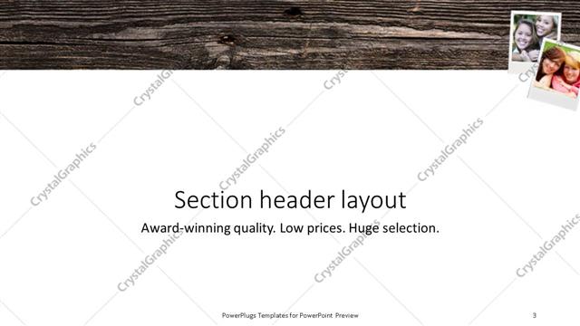 Section Header presentation slide layout