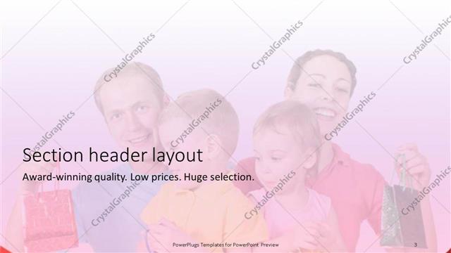 Section Header presentation slide layout