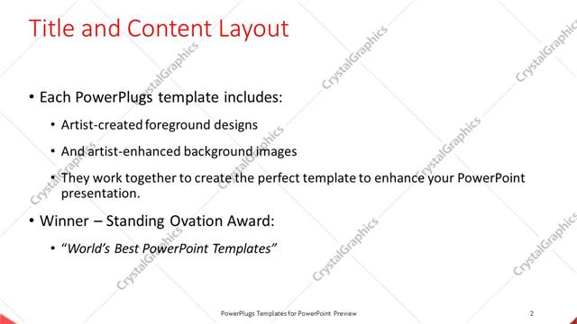 Title and Content presentation slide layout