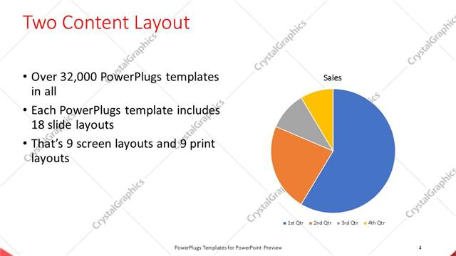 Two Content presentation slide layout