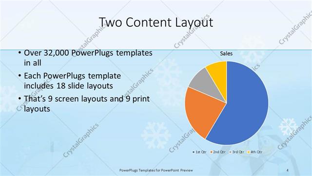 Two Content presentation slide layout