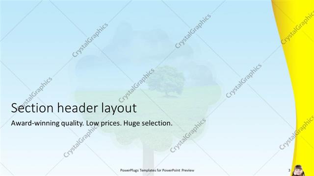 Section Header presentation slide layout