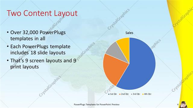 Two Content presentation slide layout