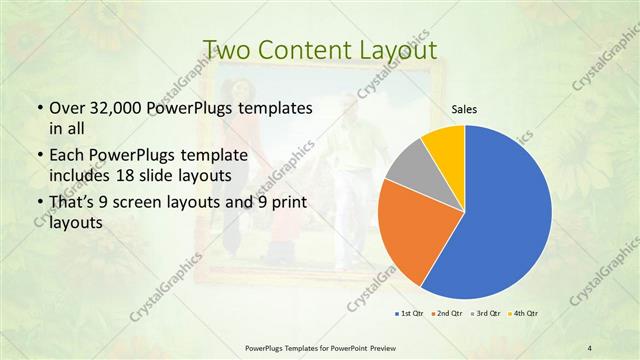 Two Content presentation slide layout