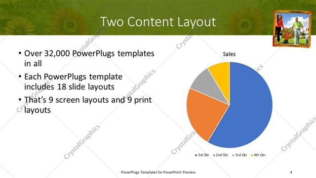 Two Content presentation slide layout