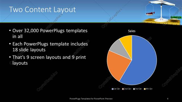 Two Content presentation slide layout