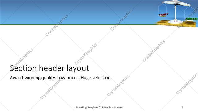 Section Header presentation slide layout