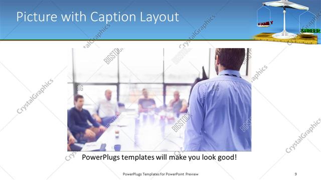 Picture with Caption presentation slide layout