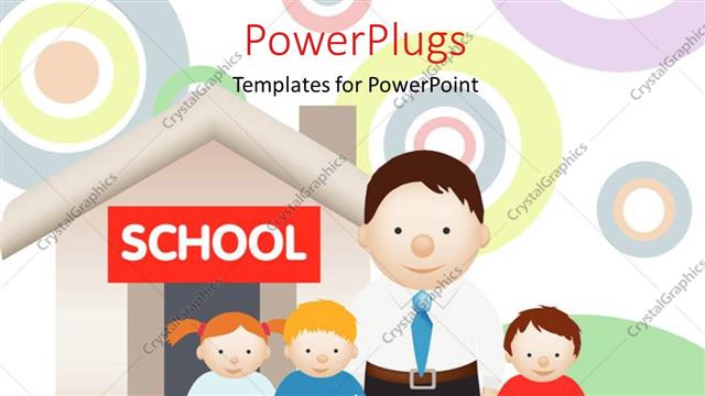  Presentation with school family - A family with a school in the background