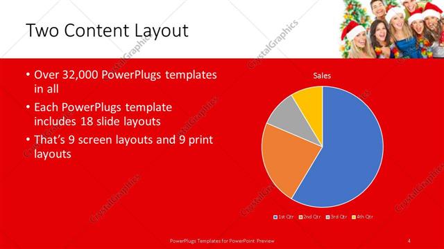 Two Content presentation slide layout