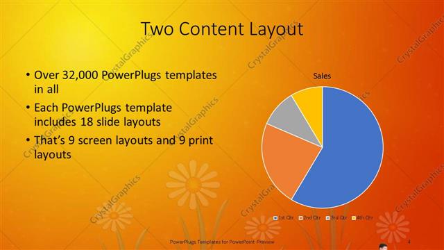 Two Content presentation slide layout