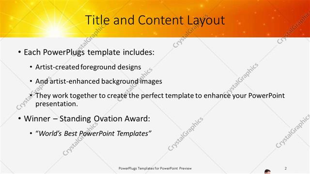 Title and Content presentation slide layout