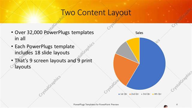 Two Content presentation slide layout