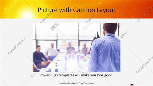 Picture with Caption presentation slide layout