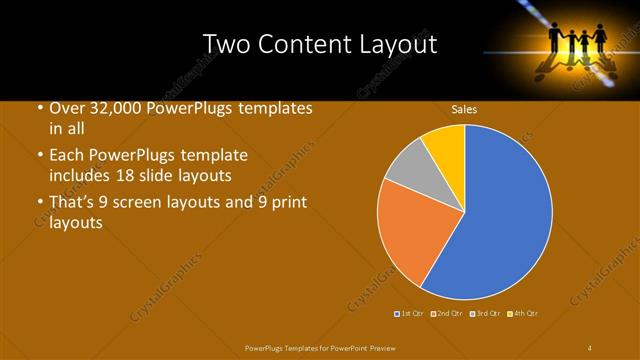 Two Content presentation slide layout